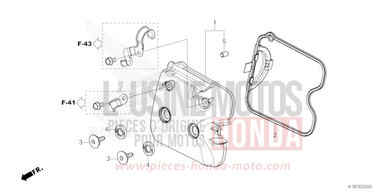 COUVERCLE DE CULASSE de Forza 350 MAT CYNOS GRAY METALLIC (NH312) de 2021